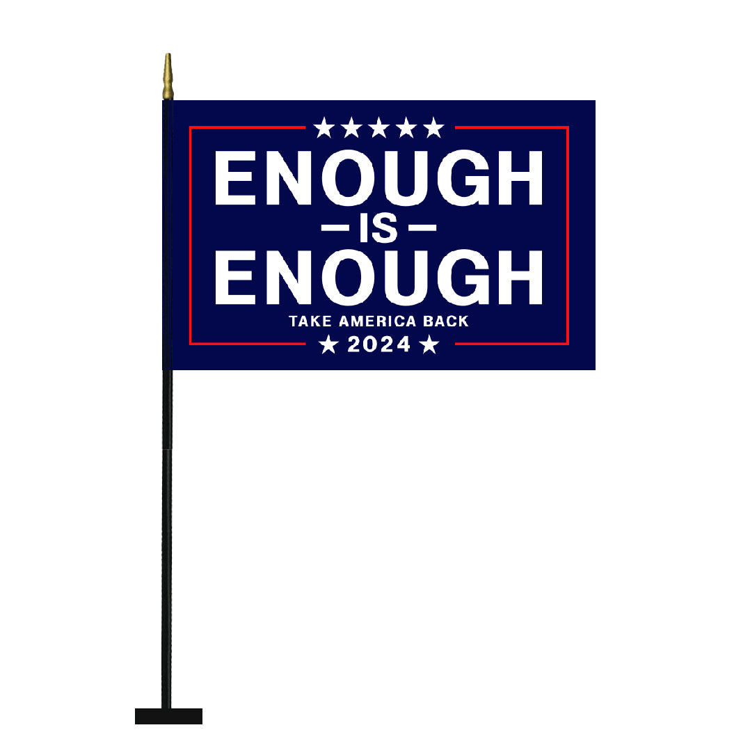 Enough Is Enough Blue Flag - Standard 2-Ply and Heavy Duty 3-Ply Flag