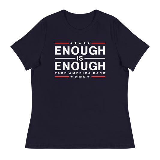 Women's Enough Is Enough Relaxed T-Shirt - Navy
