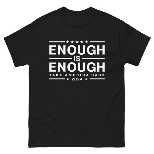 Men's Enough Is Enough Classic Tee - Black and Red